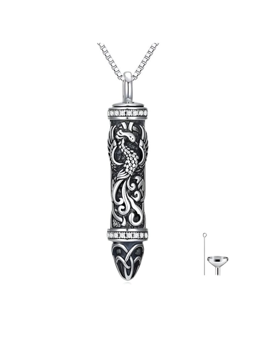 S925 Sterling Silver Urn Keepsake Necklace for Ashes